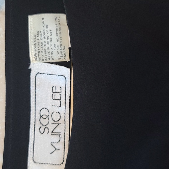 SOO Yung Lee Women's Red and Black Silk Long Sleeve Midi Dress (Sz M) - Picture 2 of 11